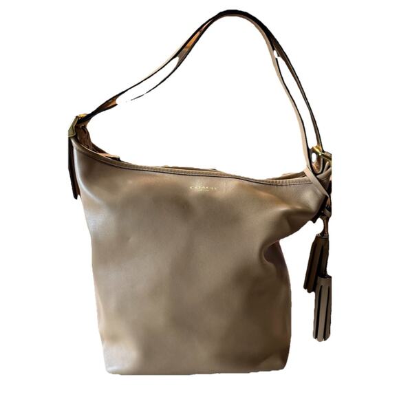 COACH Legacy Tassel 19889 leather Tan Shoulder Bag - Excellent Condition! - Picture 1 of 9